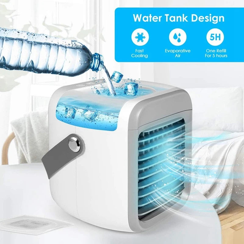 Portable Mini Air Conditioner Fan Desktop Evaporative Air Cooler 3 Speed Portable Air Conditioner Fan Household Air Cooler