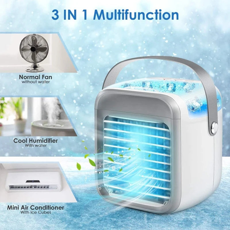 Portable Mini Air Conditioner Fan Desktop Evaporative Air Cooler 3 Speed Portable Air Conditioner Fan Household Air Cooler